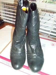 Jessica Simpson Blk Leather Cornelia Ankle Boots 10B  