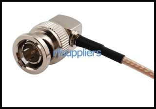 RF coaxial connector BNC male Right angle with one end of the cable 