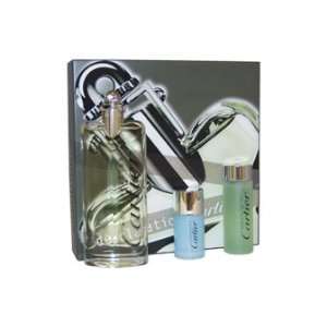 Declaration by Cartier for Men   3 Pc Gift Set 3.3oz EDT Spray, 1.6oz 