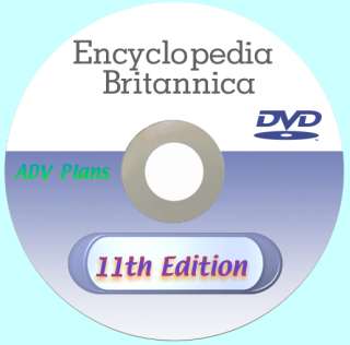 11th ENCYCLOPEDIA BRITANNICA, from 1911, DVD  