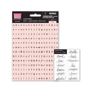  Mini Alphabet Stickers 4 Inch by 6 Inch Sheets, 2/Pkg 