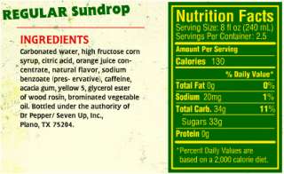 12 pack of SUN DROP Cans citrus cola pop drink SUNDROP  