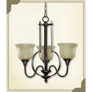  Quorum 6011 3 86 Avondale   Three Light Chandelier, Oiled 