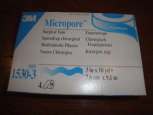 NEW 3M Micropore Surgical Tape 3x10yrds 4rl/bx #1530 3  