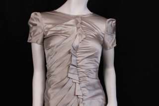 2100 Dolce Gabbana Dress Satin Taffeta Gray 40 6 S #000809  