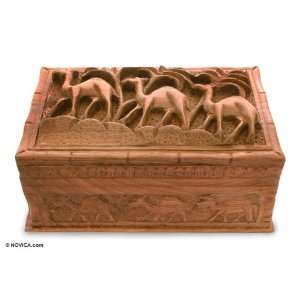  Walnut jewelry box, Camel Caravan