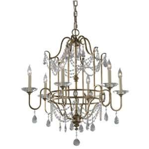 Murray Feiss F2475/6GS Gianna Collection 6 Light Chandelier, Gilded 
