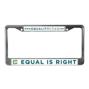 Equality Utah License Plate Frame by  Everything 
