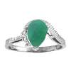14k white gold ring with natural diamonds emerald our price $ 402 65