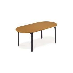 Race Track Plateau Table with Casters Frame Color Char Black, Table 