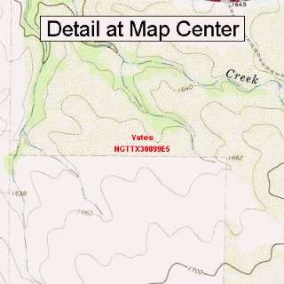  USGS Topographic Quadrangle Map   Yates, Texas (Folded 