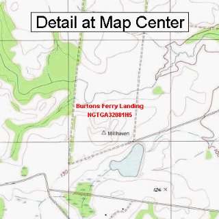  USGS Topographic Quadrangle Map   Burtons Ferry Landing 