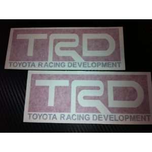  2x TRD Toyota Racing Decal Sticker (New) Black/red Size 7x2 