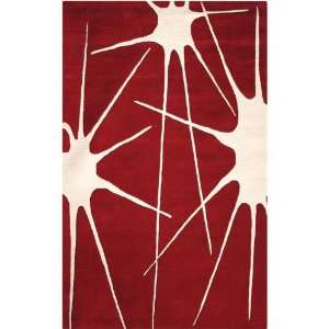  Spatter Rug 96x136 Red/white