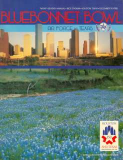 1985 Bluebonnet Bowl Program Air Force/Texas Longhorns  