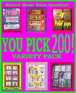   binder sleeves pages VARIETY PACK! DESIGNED YOUR WAY! MIX & MATCH