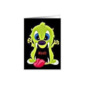  Wyatt   Monster Face Halloween Card Health & Personal 