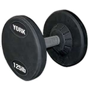   York Rubber Pro Style Dumbbells (Pair) 125 lb: Health & Personal Care