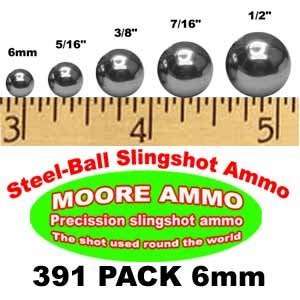 391 pack 6mm Steel Ball slingshot ammo (12 oz)