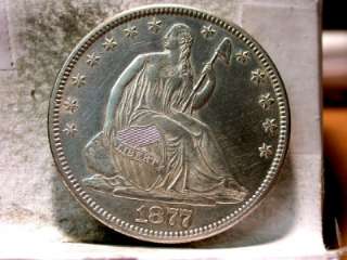 1877 BU SEATED LIBERTY 50c HALF DOLLAR ID#Q167  