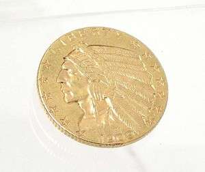 1909 D $5 DOLLARS INDIAN HEAD HALF EAGLE US GOLD COIN  