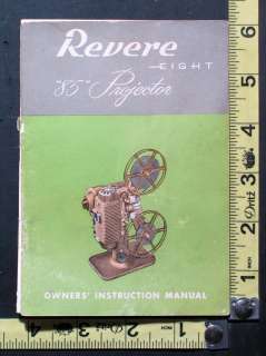1948 Revere Eight 85 Projector Illustrated Owners Instruction Manual 