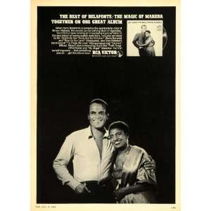  1965 Ad RCA Victor Record Harry Belafonte Makeba Album 