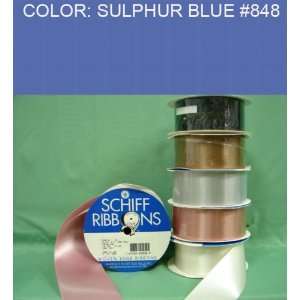  SINGLE FACE SATIN RIBBON Sulphur Blue #848 1/4~USA: Everything Else