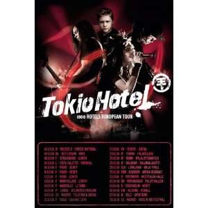   Posters Tokio Hotel   Tour Dates   35.7x23.8 inches