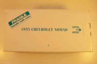 1955 CHEVY NOMAD STATION WAGON DIE CAST CAR DANBURY MINT 1:24 SCALE W 