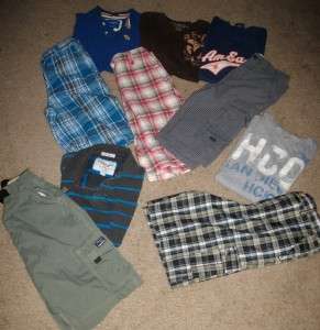 Boys Sharp Summer Clothes Lot Size 14 16 HOLLISTER AE ABERCROMBIE 