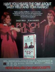 1989 movie promo ad PUNCH LINE Tom Hanks & Sally Field  