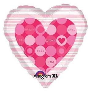    Love Balloons   18 Love Messages In Pink Dots Toys & Games