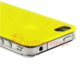 Yellow w/ Clear Side Hard Case Cover+PRIVACY FILTER LCD Guard for 