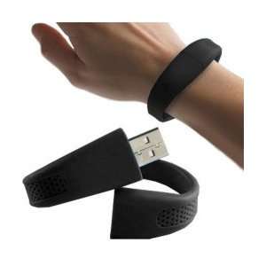  8GB Wrist Band USB 2.0 Flash Drive Black Electronics