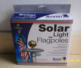 Solar Flag Pole Flagpole Light 20 LEDs Top Mount  For 