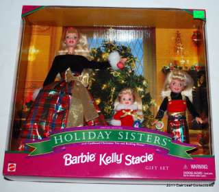 1998 Holiday Sisters Christmas Gift Set Barbie, Stacie, and Kelly