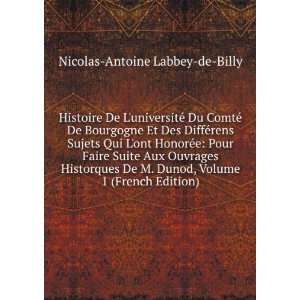  , Volume 1 (French Edition) Nicolas Antoine Labbey de Billy Books