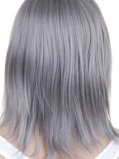 KW468M 40cm Men Medium Straight Gray Nature Layer Wigs  