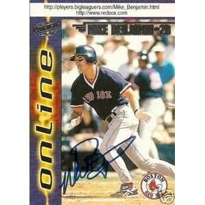  Mike Benjamin Signed Red Sox 1998 Pacific Online Card 