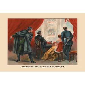  Assassination of President Lincoln 12x18 Giclee on canvas 
