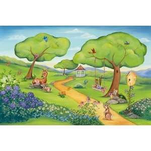  Wooded Garden Caucasian Fairies Wall Mural: Home 