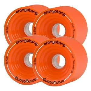  ORANGATANG Longboard Wheels IN HEATS 75mm 80a ORANGE 