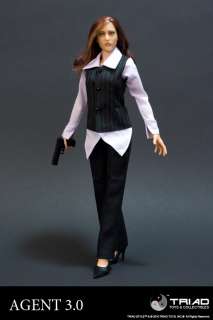 Triad Toys 1/6 Scale AGENT 3.0 Female Pinstripe Business Suit Outfit 