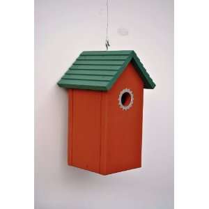  Small Song Bird House with Blowfly Screen, Barn Red: Patio 