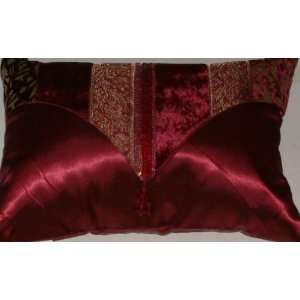  Spencer Beaded Red Holiday Throw Pillow Beads & Sequins 