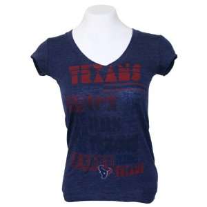  Houston Texans Womens Fit Retro NFL T Shirt: Sports 