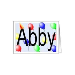  Abbys Birthday Invitation, Party Balloons Card: Toys 