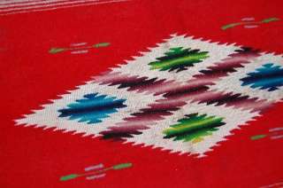 Antique Wool Mexican Saltillo Serape Vintage Blanket  