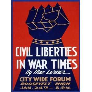 CIVIL LIBERTIES IN WAR TIMES THEATRE SHOW UNITED STATES AMERICAN US 